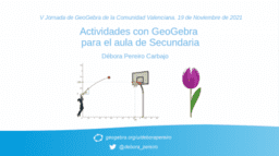 Charla GeoGebra-Valencia: Actividades para secundaria