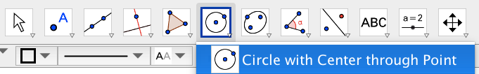 Draw a circle around the triangle.