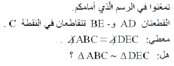22. وضح حلك واكتب على ماذا اعتمدت.
23. أي ازواج من المثلثات التالية متشابهة؟
