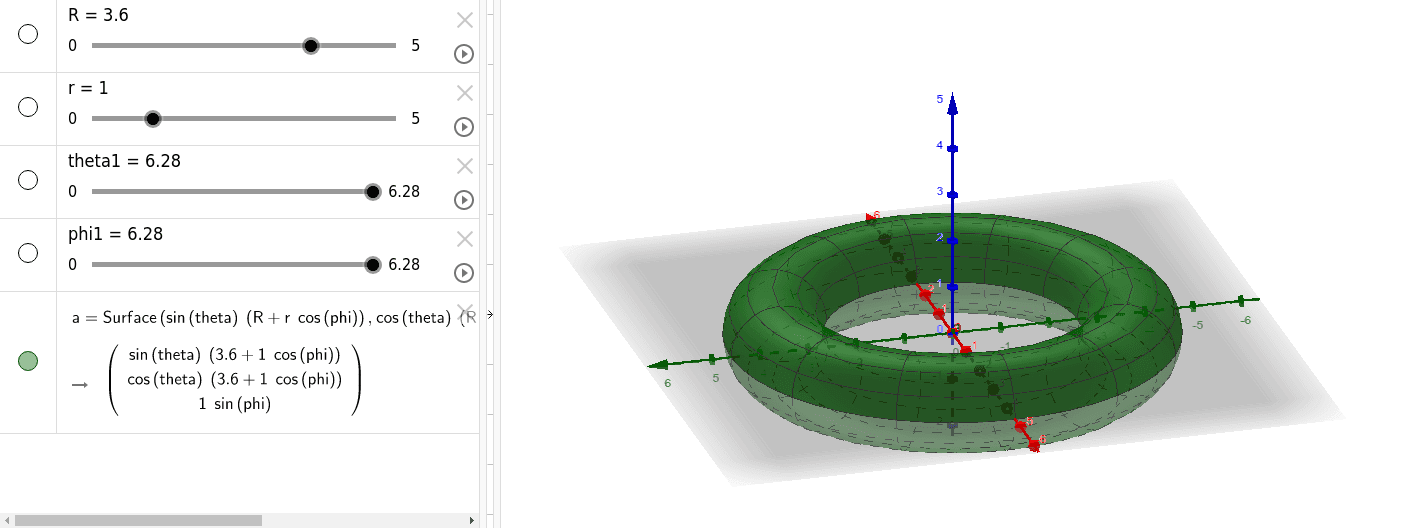 Is there a simple way to make a 'donut' like shape? : r/desmos