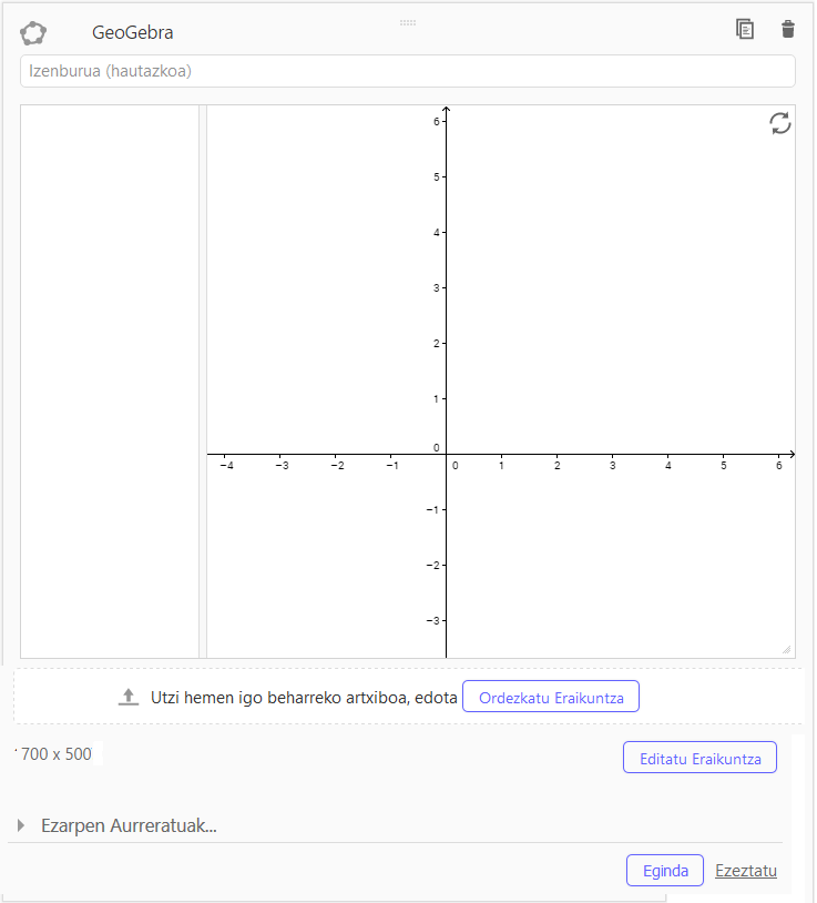 Osatu GeoGebra-eraikuntzaren Elementua