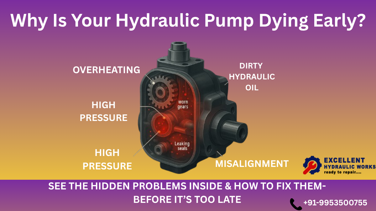 Hydraulic pumps don’t fail overnight. It usually starts with small
issues—contaminated oil, trapped air, excessive heat, or the wrong fluid. Over
time, these problems cause internal wear, pressure loss, and complete pump
breakdown.
Regular maintenance, clean hydraulic oil, and
timely checks can extend your pump’s life and save you from expensive repairs.


[b]Tip:[/b] If your machine sounds
noisy or runs hot, don’t ignore it—it could be your first warning sign!

For more information visit- https://www.hydraulicpumprepair.in/
call us- +91-9953500755