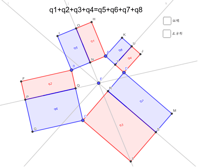 垂線の性質 四角形面積の等分 Geogebra