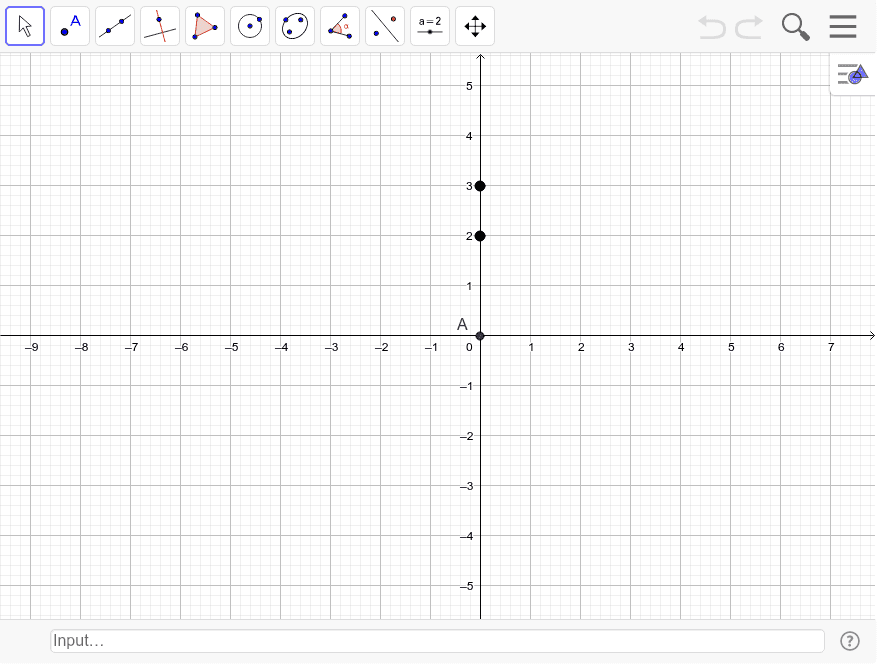 Draw a circle with the center at the origin and a radius of 2. Draw another circle with center at the origin and a radius of 3. Construct a 40 degree angle with the vertex at the origin. Label the vertex A.