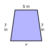 Perimeter = 24in

v=_____________________