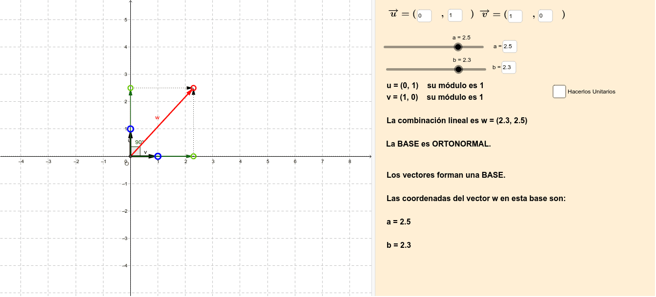 contesta las siguientes preguntas in english combinaciones lineales y bases geogebra contesta las siguientes preguntas in english combinaciones lineales y bases geogebra