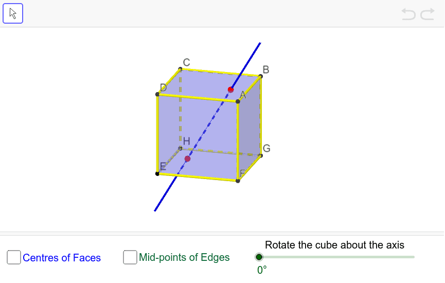 Rotational Symmetry of Cube – GeoGebra