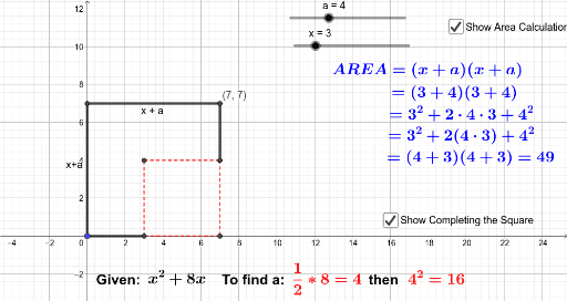 Copia de Completing the Square – GeoGebra
