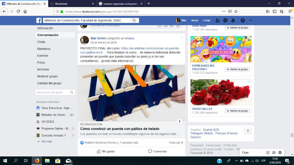 1.1. PRIMERA EXPERIENCIA, PRIMER SEMESTRE DEL AÑO 2018
