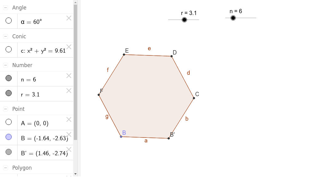 regular polygon GeoGebra