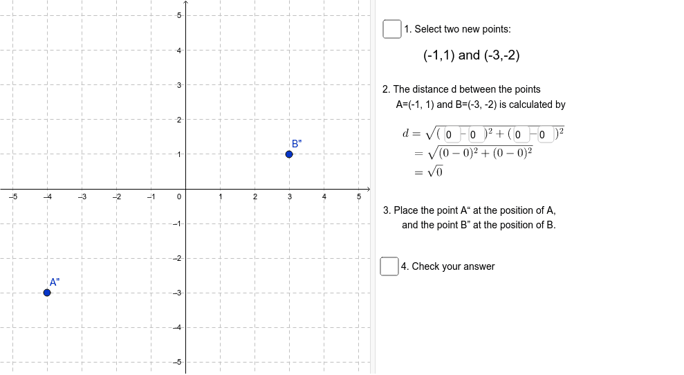 Distance Formula In Xy Plane Geogebra