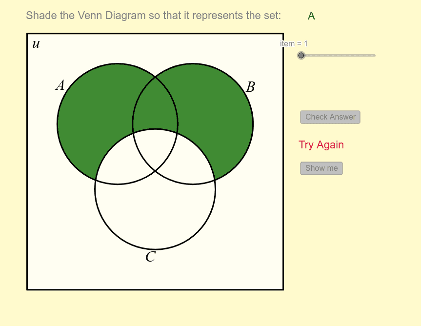 Shading Venn Diagram With 3 Sets Calculator