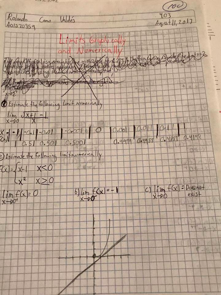 LIMITS GRAPHICALLY & NUMERICALLY