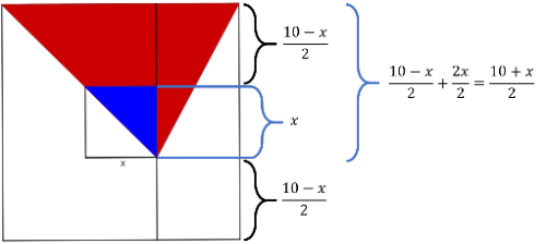 Como determinar a altura do triângulo 1?