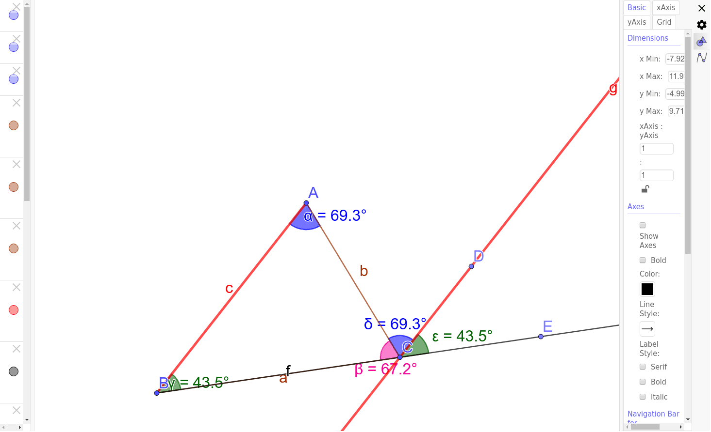 三角形の内角の和 Geogebra 三角形の内角の和 Geogebra