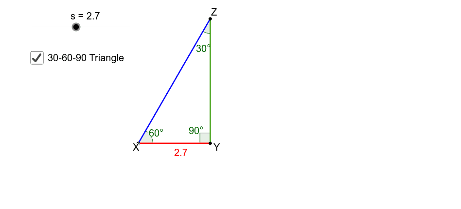 Special Right Triangles 30 60 90 Geogebra Special Right Triangles 30 60 90 Geogebra