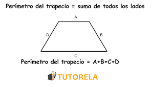 el perímetro de un trapecio= sumar todos sus lados