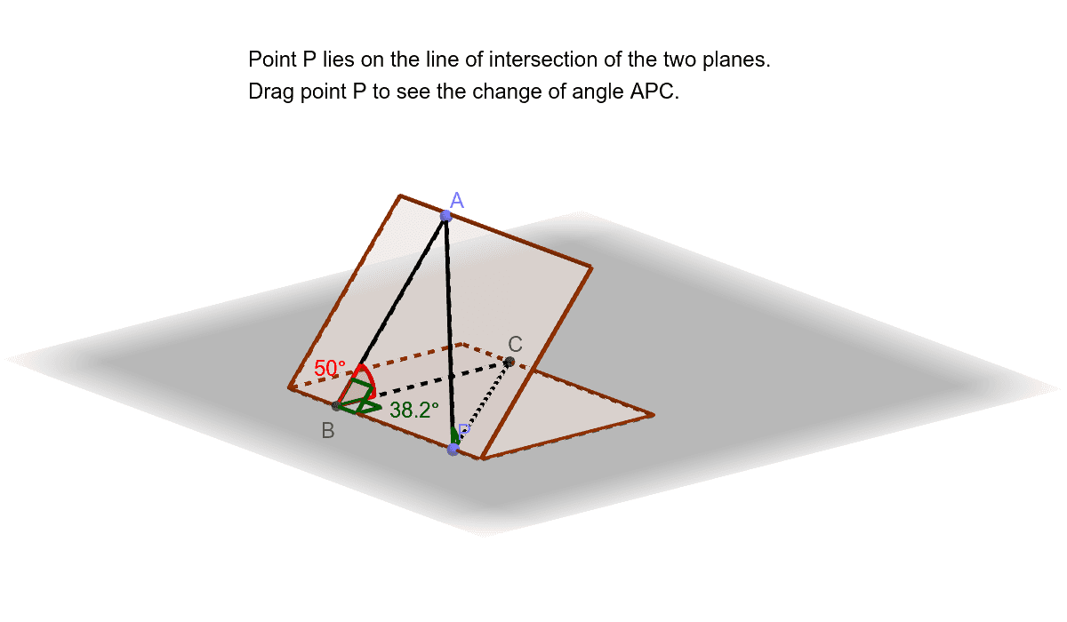 Angle Between Two Planes Basic GeoGebra