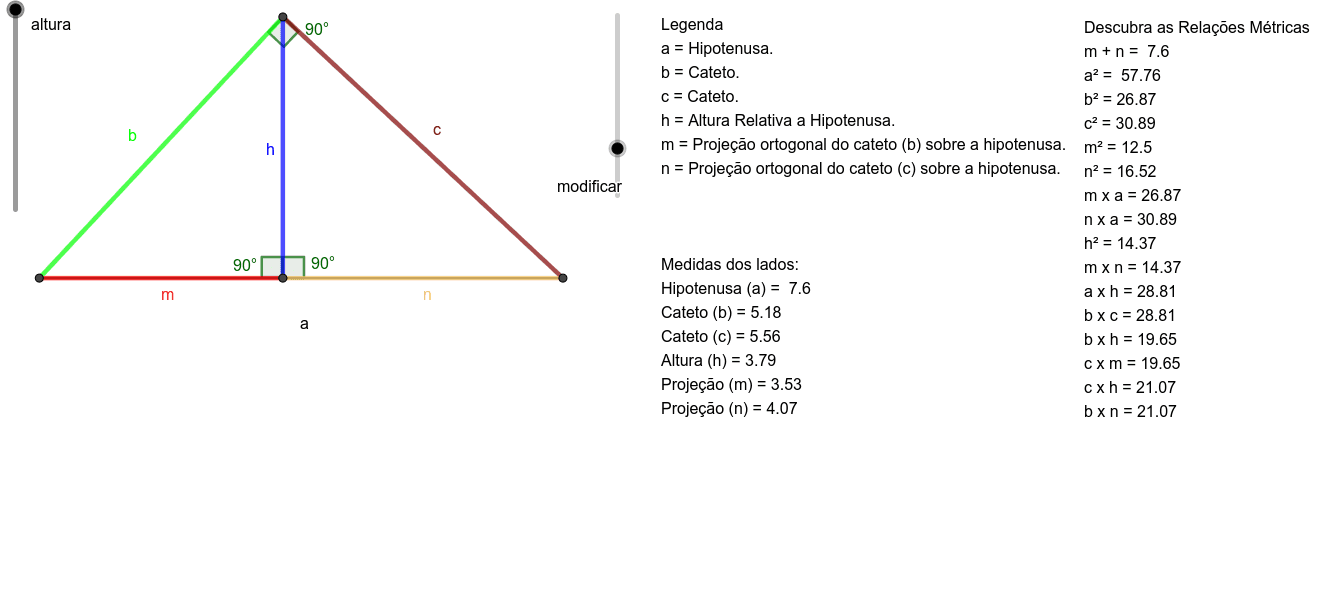 RELAÇÕES MÉTRICAS NO TRIÂNGULO RETÂNGULO \Prof Gis - Matemática