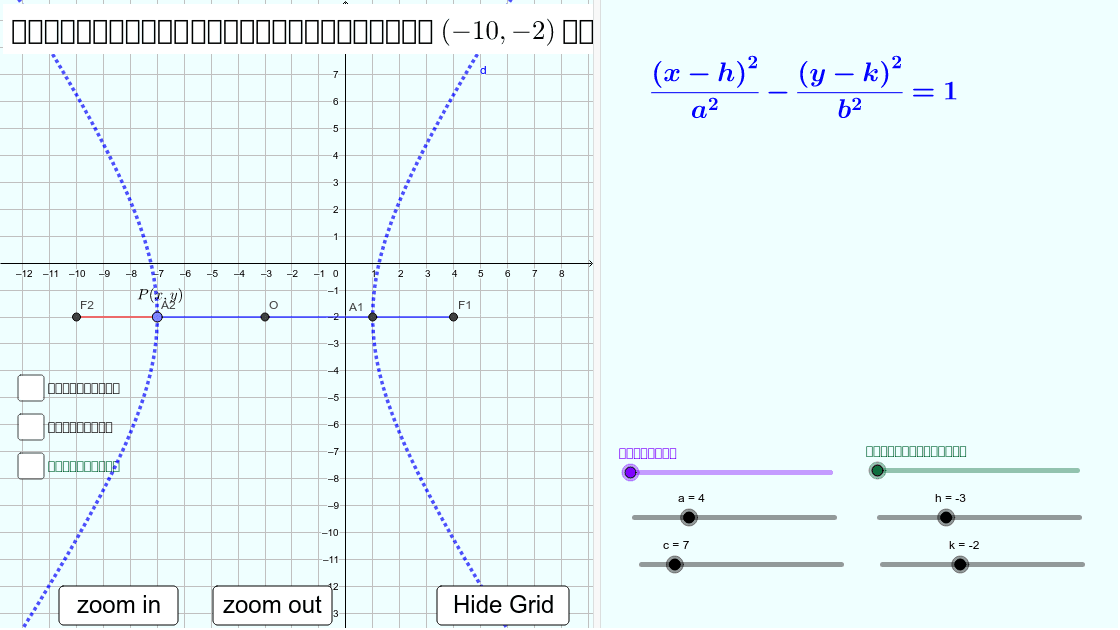 Hyperbola Graphing m.4.1 GeoGebra