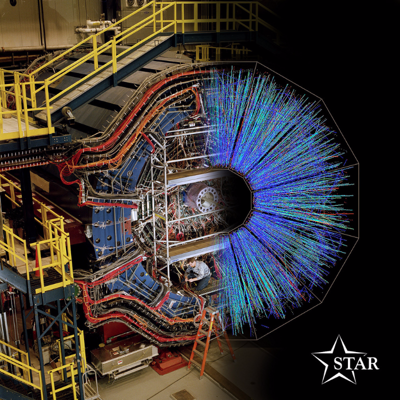 [url=https://www.flickr.com/photos/brookhavenlab/25156739034/in/album-72157613690851651/]"STAR Detector"[/url] by Brookhaven National Lab is licensed under [url=http://creativecommons.org/licenses/by-nc-nd/2.0]CC BY-NC-ND 2.0[/url]
STAR Detector used at Brookhaven National Laboratory to measure the quark gluon plasma to compare with field theoretic results.