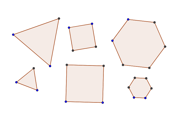 Regular Polygons (3-, 4- & 6-sided) .