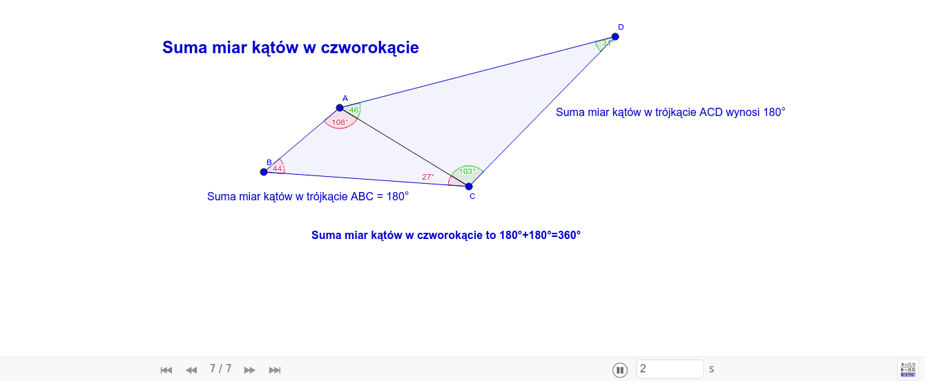 Ile Wynosi Suma Kątów W Czworokącie Suma miar kątów w czworokącie – GeoGebra