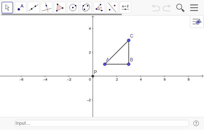 1. Rotate Triangle ABC 70 degrees (Counterclockwise)