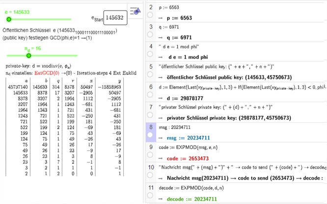 Auswahl public key