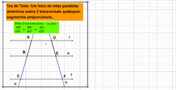 Aplicações do Teorema de Tales do Teorema Fundamental da sem