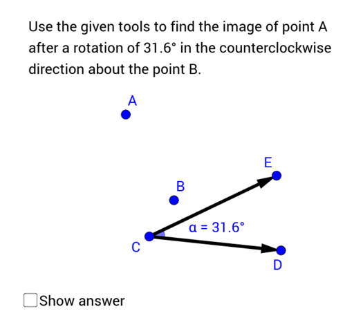 Rotation of point A – GeoGebra