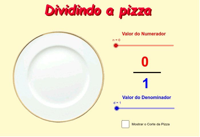 Jogo Dividindo a Pizza Fonte