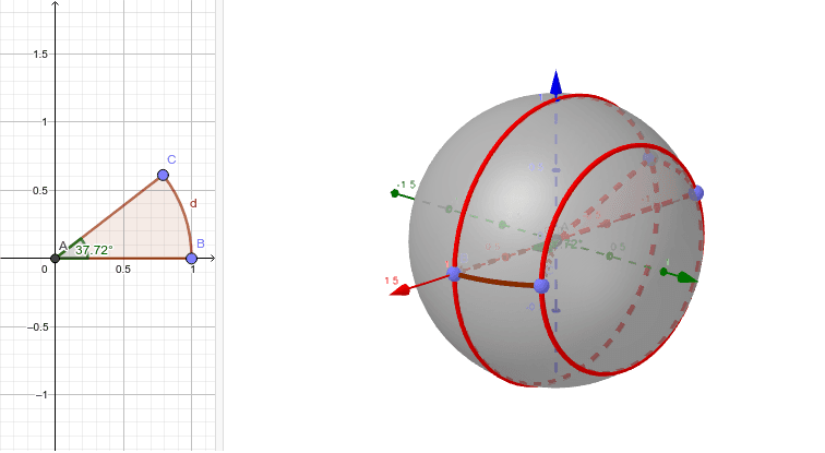 扇形の回転体2 Geogebra 扇形の回転体2 Geogebra