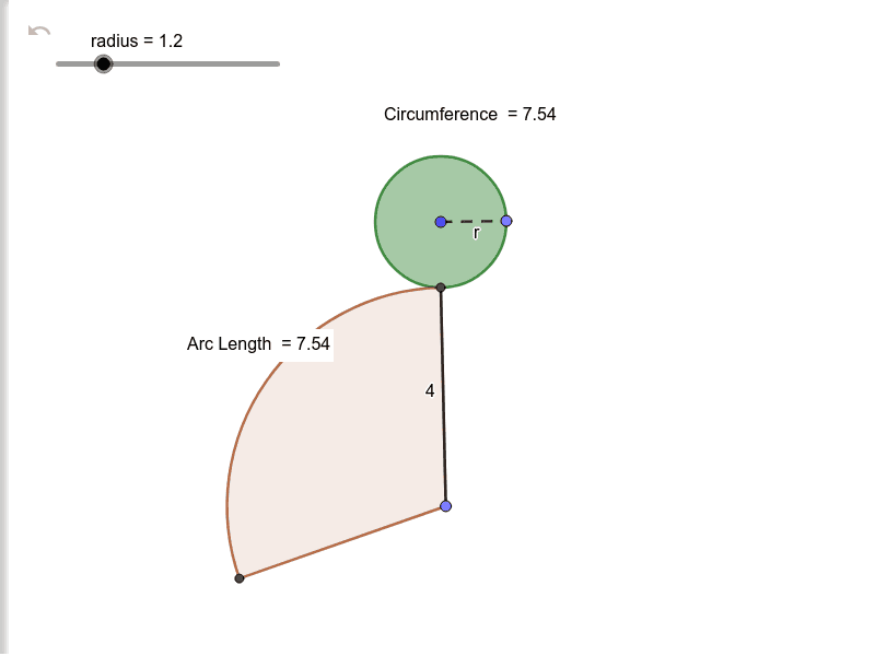 Net of a cone Slant constant GeoGebra