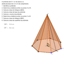Pirâmide - volume e área da superfície