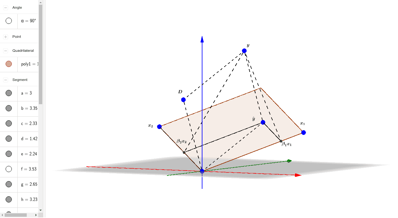 Orthogonal Projection 3D GeoGebra