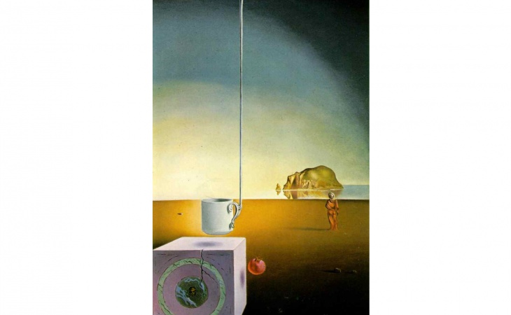 Salvador Dalí. Semitaza gigante volando con anexo inexplicable de cinco metros de longitud. 1944