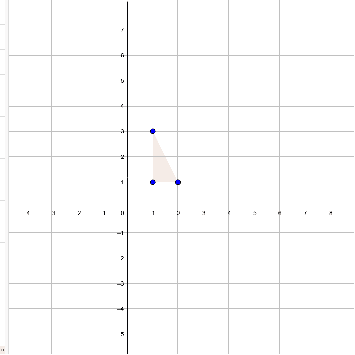 Dilate this triangle by a scale factor of 2.