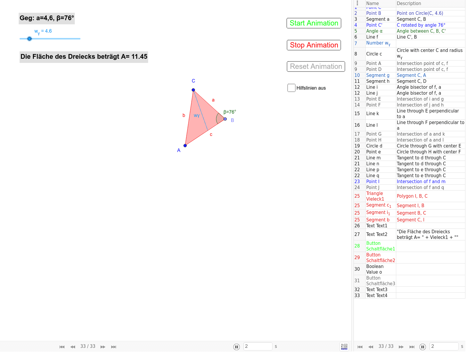 GeoGebra Applet