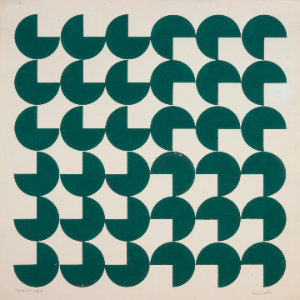 Figure 1 – Study by Luiz Sacilotto featuring the repetition of geometric shapes in gouache.