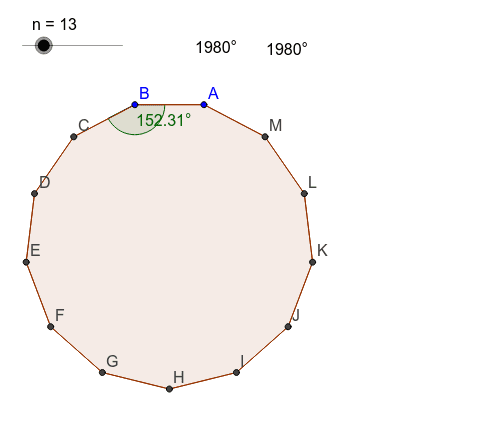 Interior Angles Of Regular Polygons Geogebra