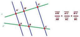 Segmentos proporcionales y triángulos semejantes