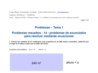 Problemas resueltos - 14 - problemas de enunciados para resolver mediante ecuaciones.pdf