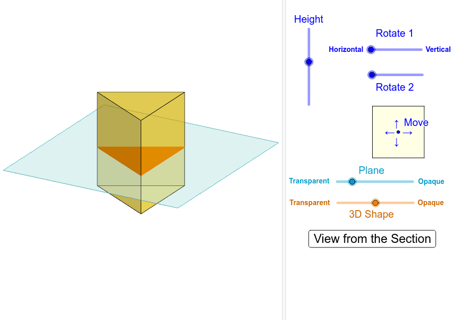 Sections Of Triangular Prisms Geogebra