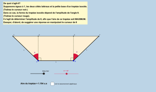 comment calculer l'aire d'un trapèze isocèle