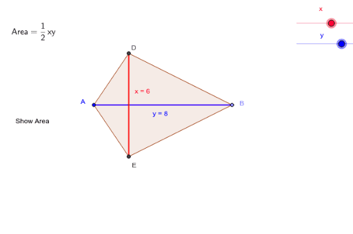 area of a kite area of a kite