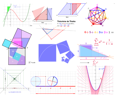 Pour voir encore plus d'exemples utiles en cours : un livret GeoGebra