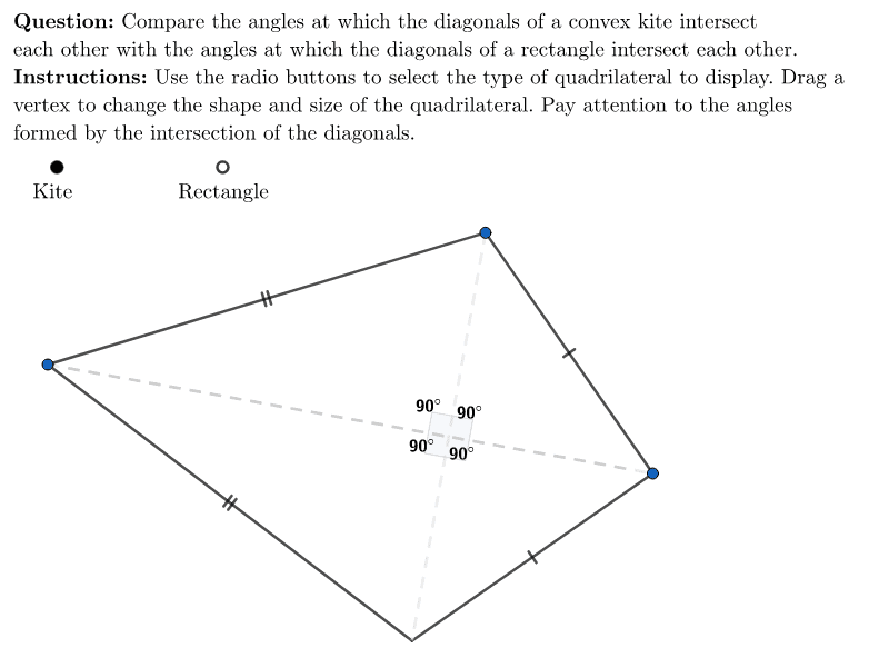 MT204P4aXT4 Angles Created by Intersecting Diagonals of Kites and