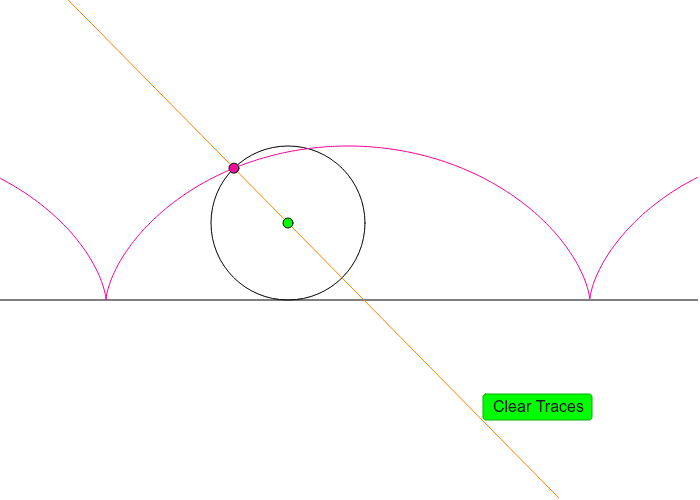 A Cycloid as a Line-Roulette