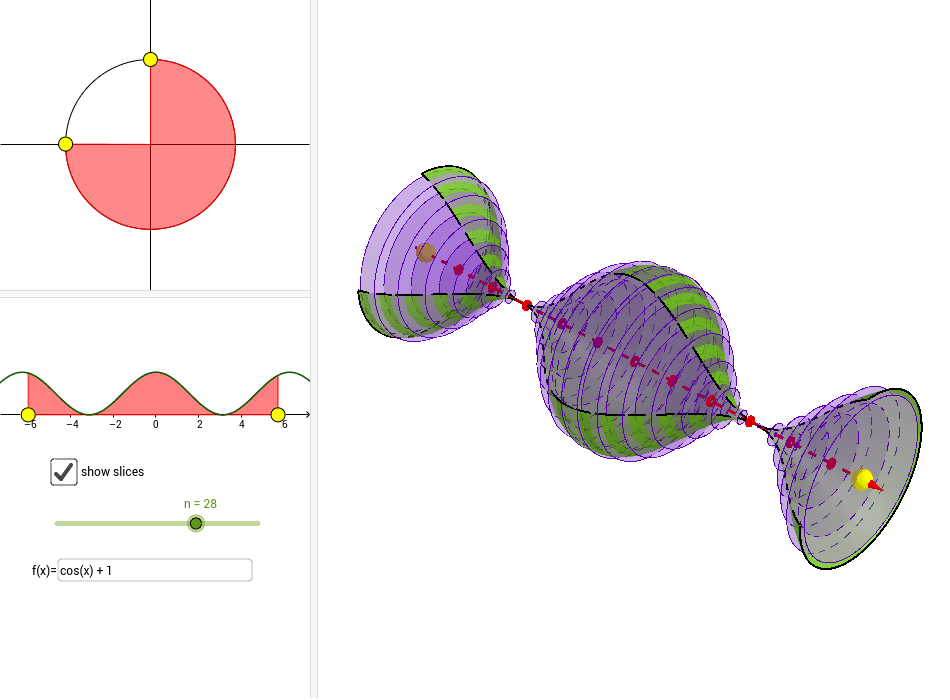 旋轉體 (Disk Method) GeoGebra